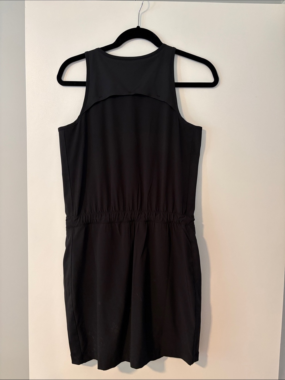 Athleta Expedition Black Sleeveless Zip-Front Drawstring Dress - Picture 4 of 12